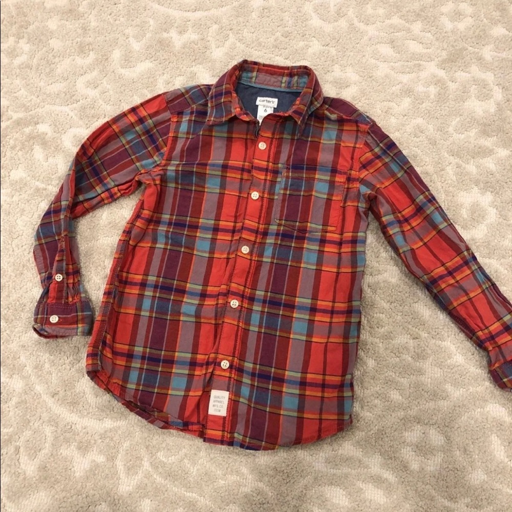 Carters plaid button down shirt 6